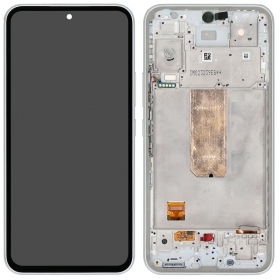 Samsung Galaxy A54 5G displej (bílý) (s rámem) (originál)