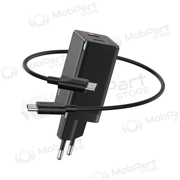 Nabíječka Baseus GaN 45w (20V/3A) + Type-C kabel (MacBook) (černá)
