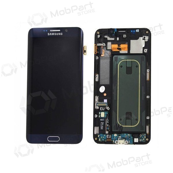 Samsung G925F Galaxy S6 Edge displej (černá) (s rámem) (použitý grade B, originál)