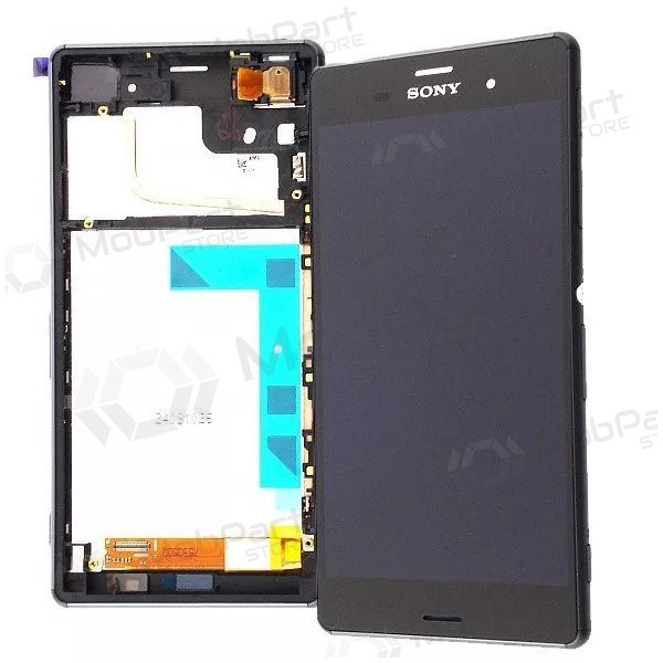 Sony D6603 Xperia Z3 displej (černá) (s rámem) (použitý grade C, originál)