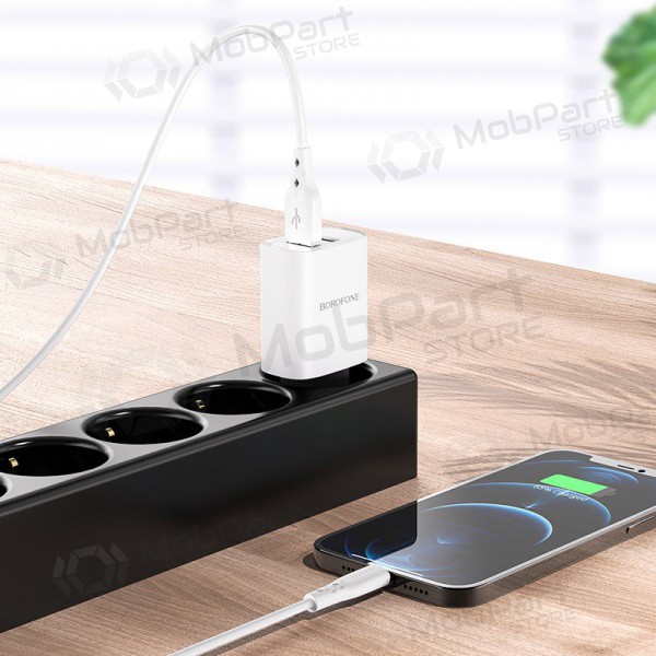 Nabíječka Borofone BN2 2xUSB 2.1A (bílý)