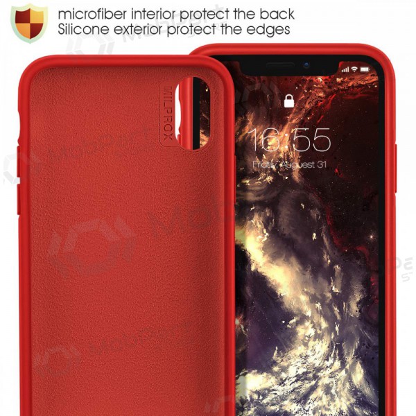 Apple iPhone 6 / 6S obal - Liquid Silicone - 1.5mm (červený)
