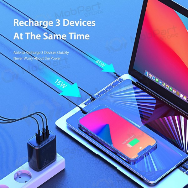 Nabíječka Dux Ducis C110 2xPD + Quick Charge 3.0 (černá)