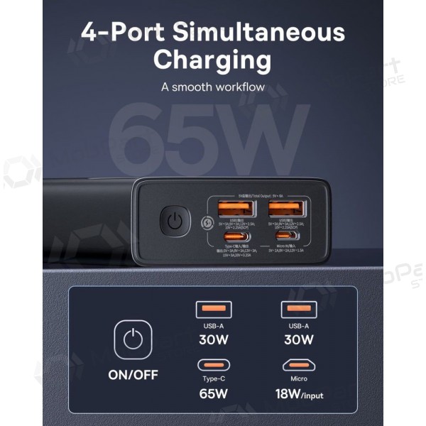 Externí baterie Power Bank Baseus StarLord 65W 20000mAh černá P10022906113-00