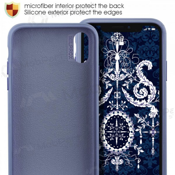 Obal Apple iPhone 11 Pro - Liquid Silicone 2.0mm (levandově šedá)