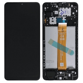 Samsung Galaxy A12s displej (černá) (s rámem) (Premium)