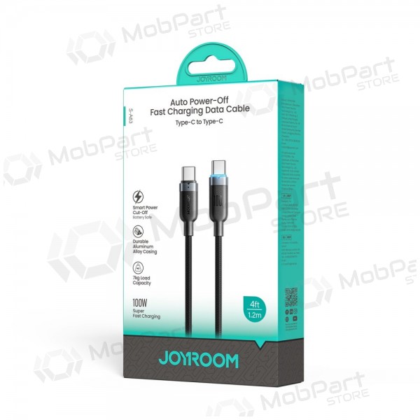 USB-C kabel Joyroom S-A63 USB-C na USB-C 1.2 m 100 W černý