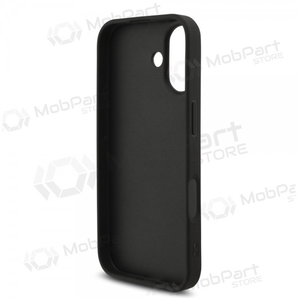Apple iPhone 17 obal - Guess PU 4G Metal Logo Strap (černý)