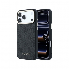 Apple iPhone 18 Pro Max obal - Guess PU Leather 4G Gold Frame MagSafe