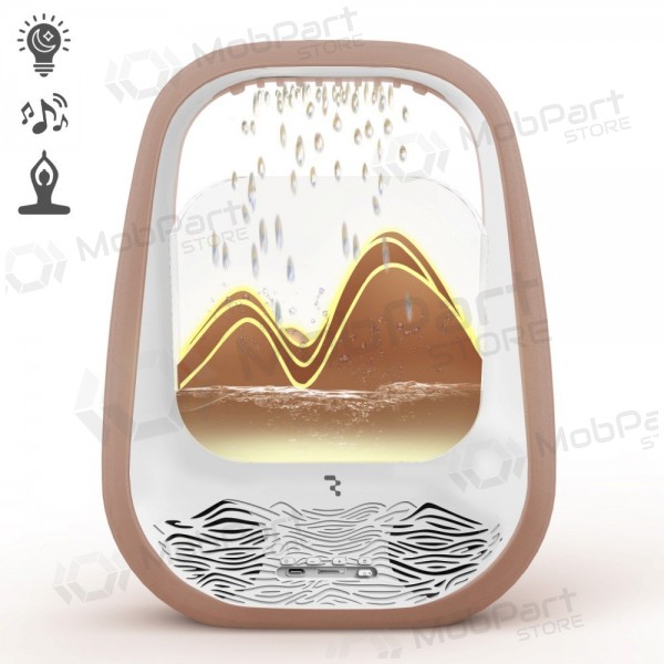 Relaxační bluetooth reproduktor s RGB osvětlením Relaxing Rain zlatý