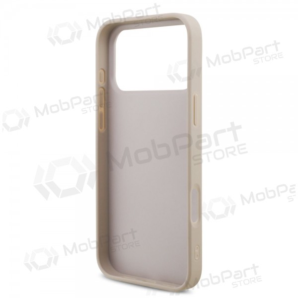 Obal Apple iPhone 17 Pro Max - Guess PU 4G Metal Logo (růžový)