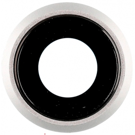 Apple iPhone 8 / SE 2020 sklo kamery (stříbrný) (s rámem)