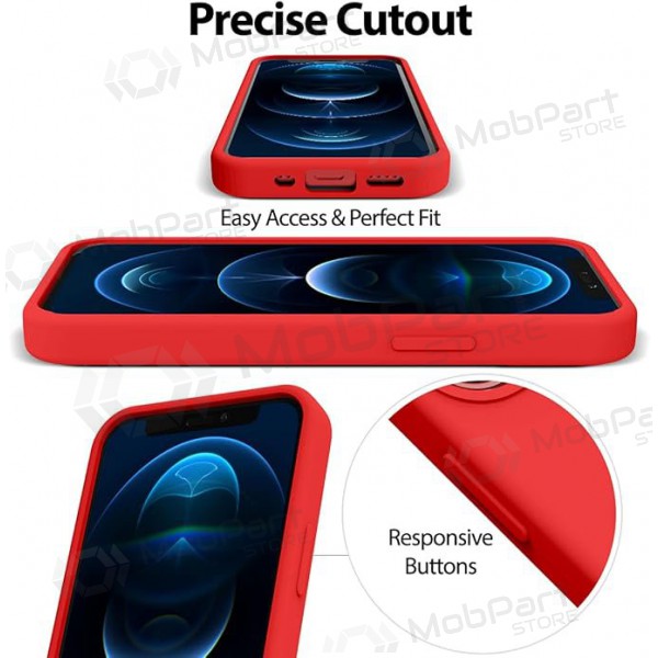 Obal Apple iPhone 12 Pro Max Mercury -Silicone Case- (červený)