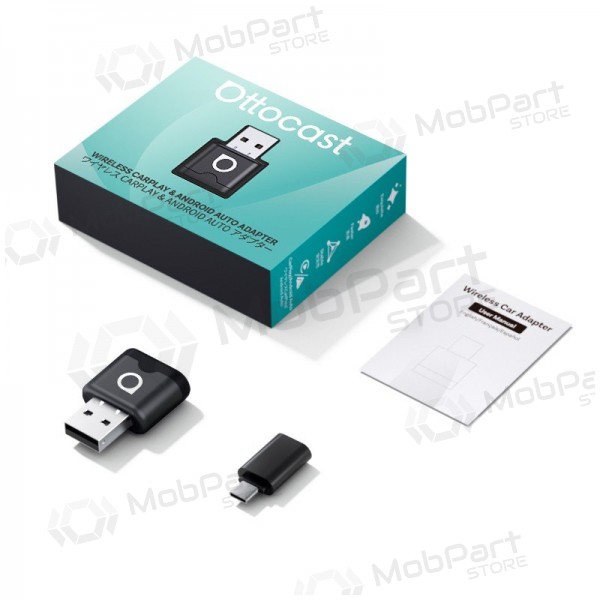 Bezdrátový CarPlay / Android Auto adaptér Ottocast Mini Aura CA530-T černý