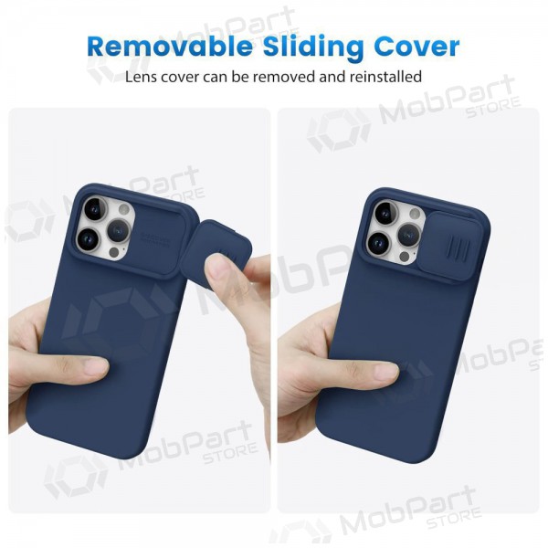 Obal Apple iPhone 14 „Nillkin Silicone“ (tmavě modrý)