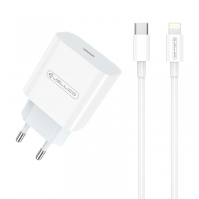 Nabíječka Jellico AK180 20W USB-C + USB-C to Lightning cable 1.0m bílý