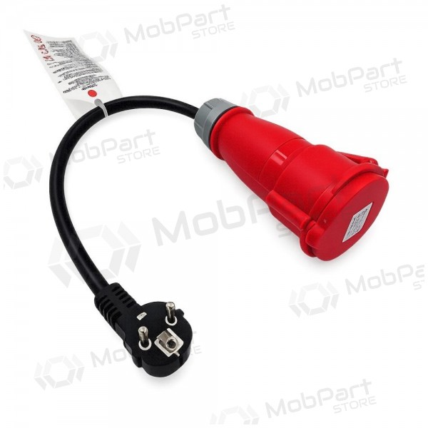 Adaptér Reach CEE 16A 400 V na 220 V Schuko černý