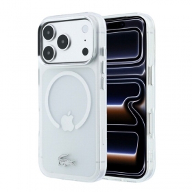 Obal Apple iPhone 18 Pro - Lacoste IML Frosted Petit Pique Metal Logo MagSafe (průhledný)