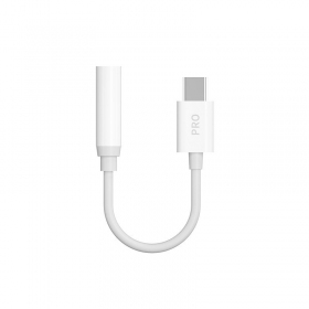 Audio adaptér Dudao L16CPro USB-C na 3.5 mm bílý