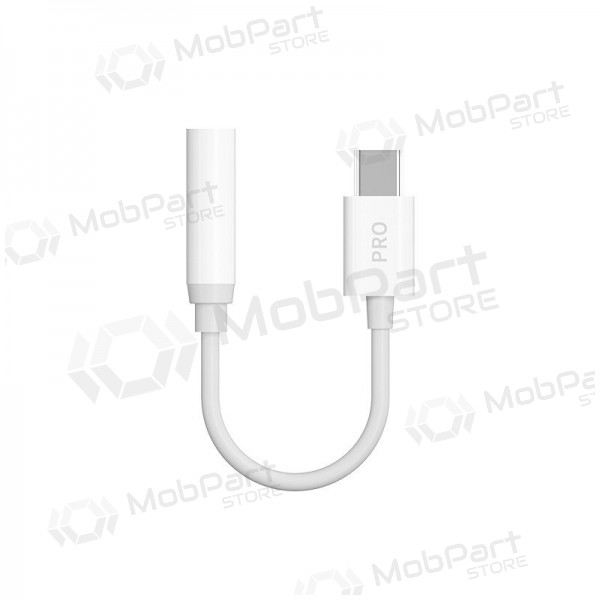 Audio adaptér Dudao L16CPro USB-C na 3.5 mm bílý