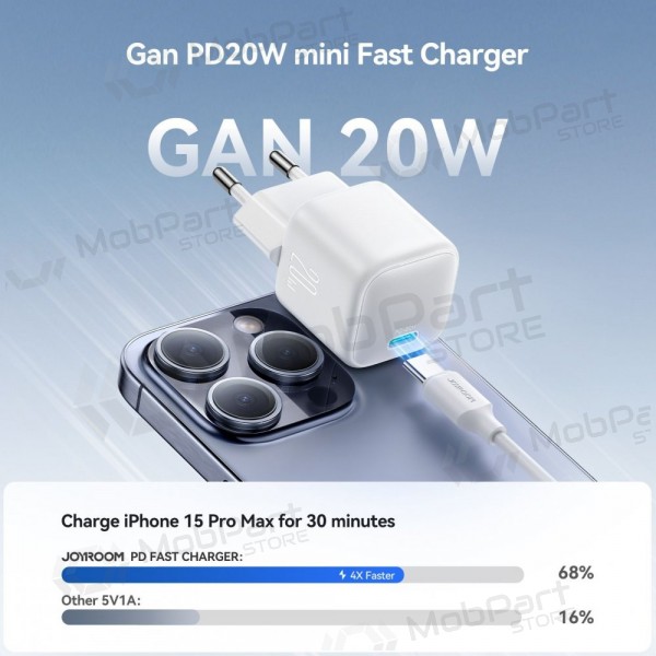 Nabíječka telefonu Joyroom JR-TCG08 20 W USB-C GaN černá