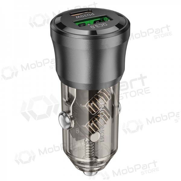 Automobilová nabíječka Borofone BZ25 38 W USB-C + USB-A PD QC černá