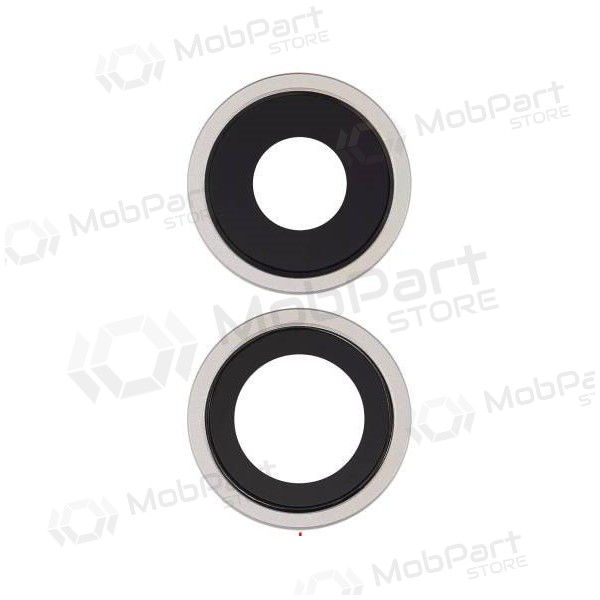 Apple iPhone 11 sklo kamery (2ks) (stříbrný) (s rámem)