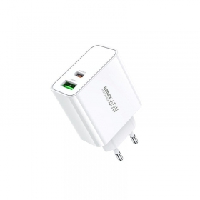Nabíječka Remax RP-U125 65W GaN USB-C/USB-A bílý