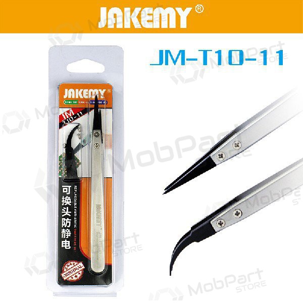 Kovová antistatická pinzeta Jakemy JM-T10-11 ESD (replaceable head)
