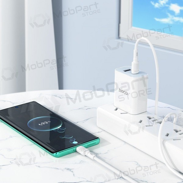 USB-C kabel Hoco X83 USB-C na USB-C 1 m 60 W bílý