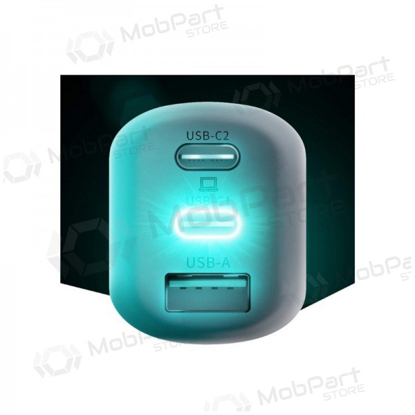 Nabíječka 3MK HyperCharger 65W 2xUSB-C, 1xUSB-A PD 3.0/QC 4.0 (bílý)