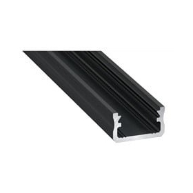 Aliuminis profilis Lumines LED juostoms A (černá, anoduotas, 3m)