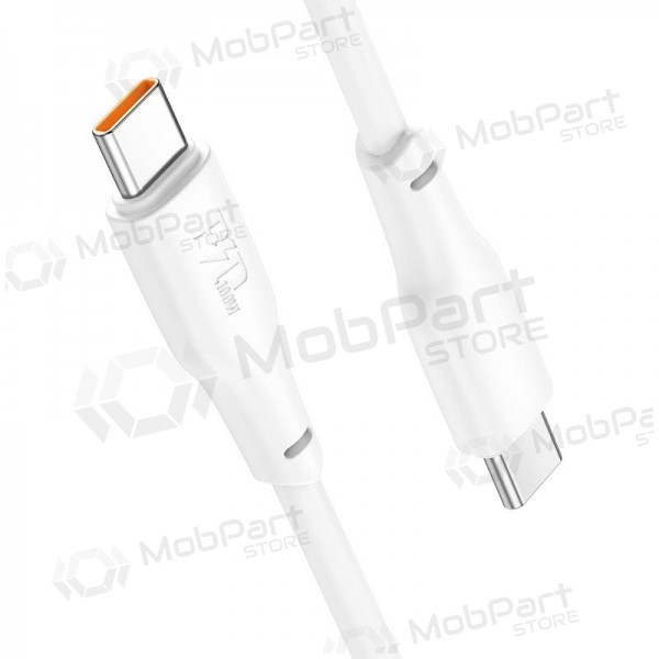 USB-C kabel Hoco X93 USB-C na USB-C 1 m 100 W bílý
