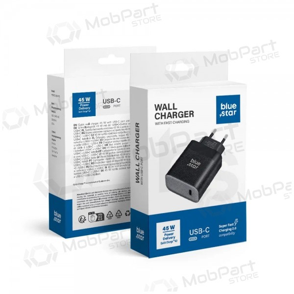 Síťová nabíječka Blue Star TFB-TC-45W 45 W USB-C černá