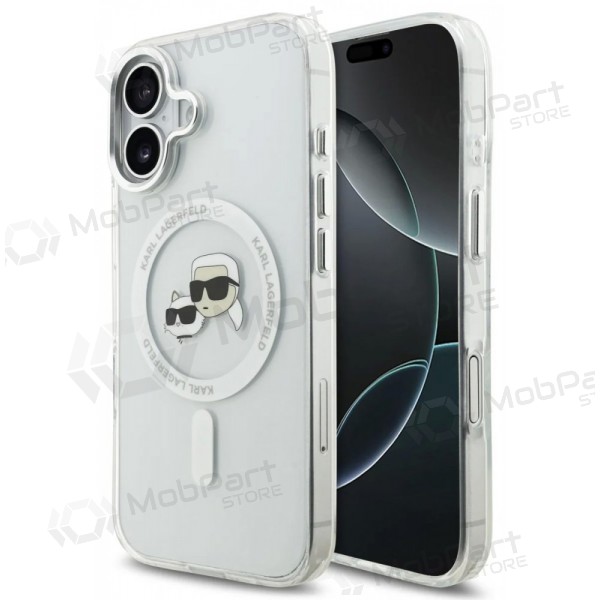Apple iPhone 17 obal - Karl Lagerfeld IML K&CH Heads Metal Frame MagSafe (průhledný)