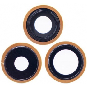 Apple iPhone 13 Pro sklo kamery (3ks) (zlatý) (s rámem)