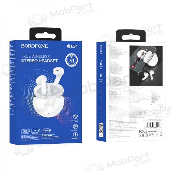 Bezdrátový handsfree Borofone BE54 Rejoice TWS (bílý)
