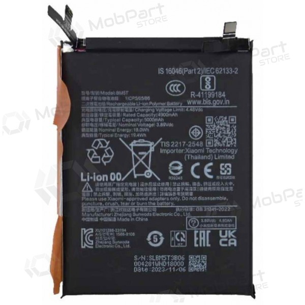 Baterie, akumulátor pro Xiaomi 13T, 14T, Poco X6 Pro, Poco M6 Pro 4G, Redmi Note 13 Pro 4G (BM5T)