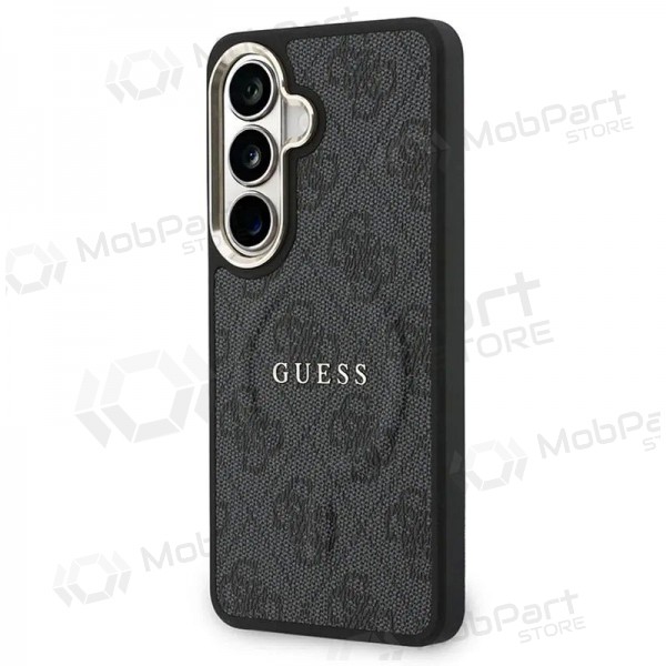 Samsung Galaxy S26 obal - Guess PU Leather 4G Gold Frame Magnetic (černý)