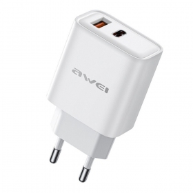 Nabíječka Awei PD81-EU USB-A/USB-C bílý