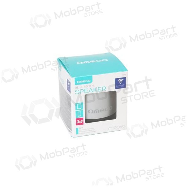 Bluetooth přenosný horní reproduktor OMEGA OG47 (MicroSD, handsfree) (stříbrný)