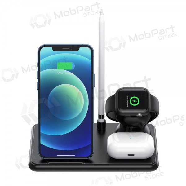 Nabíječka bezdrátový XO W58 4in1 (15W) (černá)