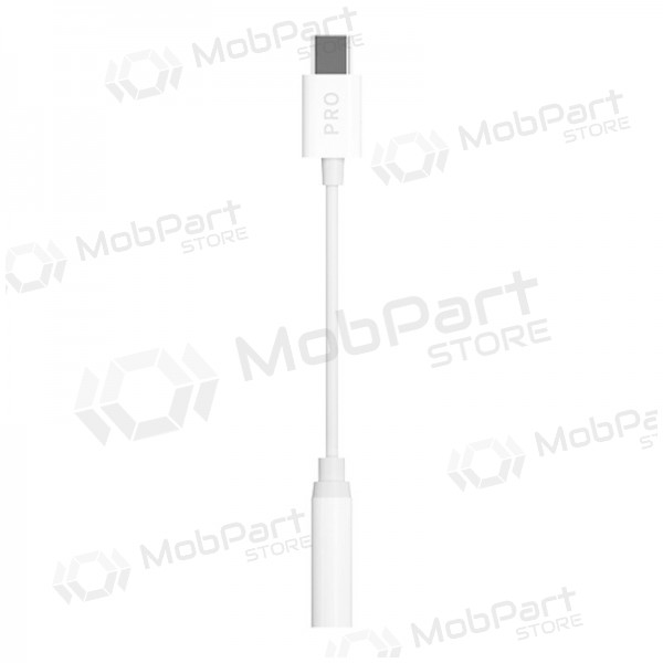 Audio adaptér Dudao L16CPro USB-C na 3.5 mm bílý