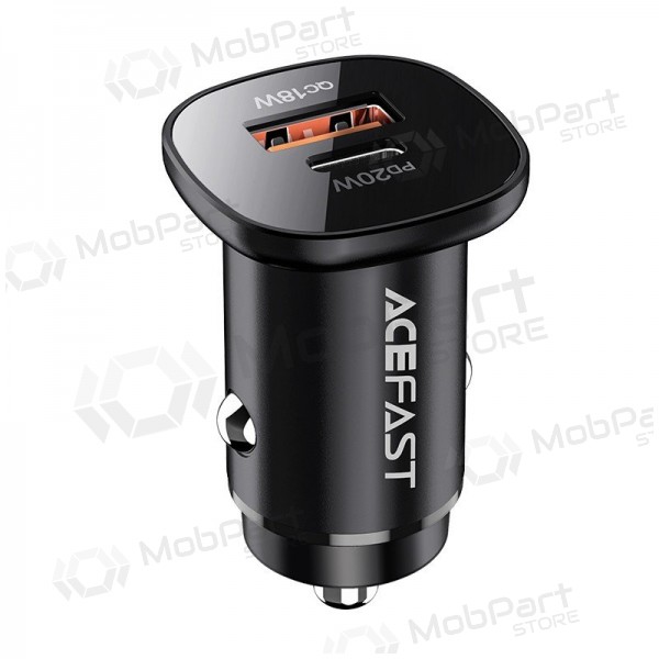 Nabíječka automobilinis Acefast B1 Mini 38W USB-C+USB-A černá
