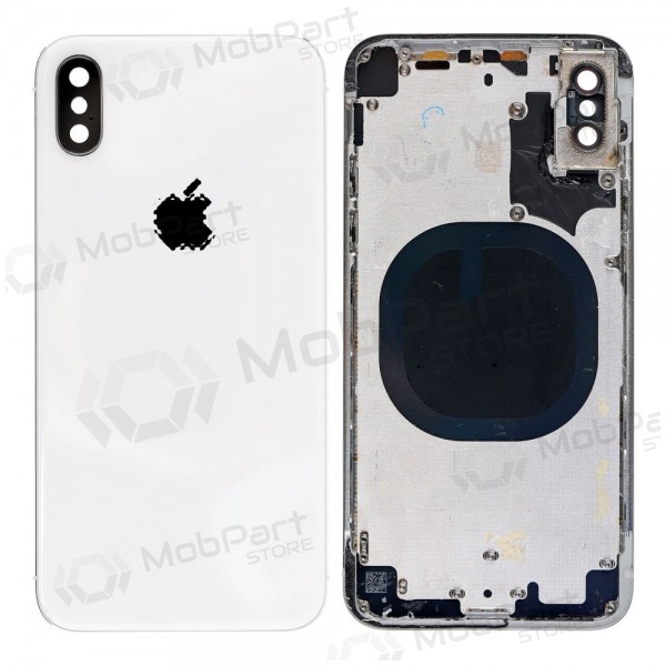 Apple iPhone X zadní kryt baterie (stříbrný) (použitý grade C, originál)