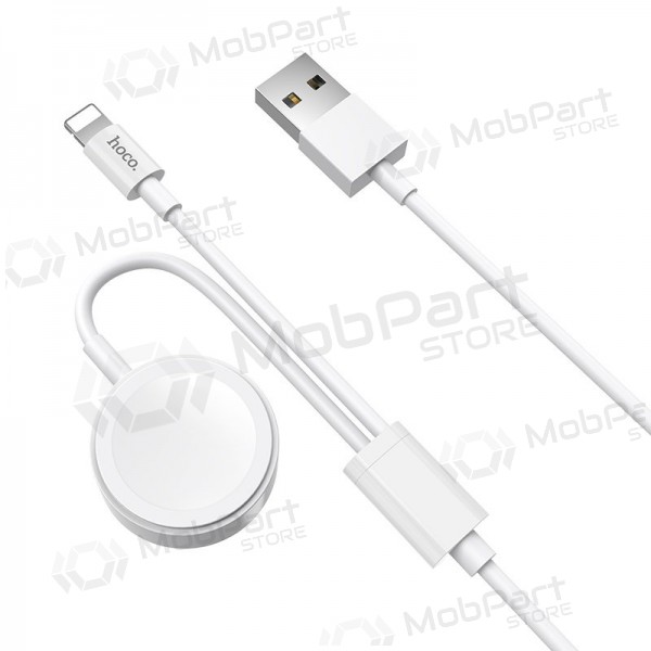 USB kabel HOCO U69 lightning 1.0m (with iWatch wireless charger) (bílý)