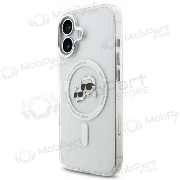 Apple iPhone 17 obal - Karl Lagerfeld IML K&CH Heads Metal Frame MagSafe (průhledný)