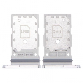 Samsung Galaxy S22 Ultra Dual SIM držák karty (bílý) (originál)