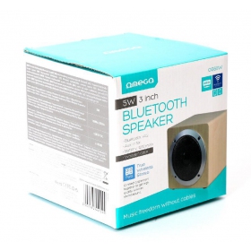 Bluetooth přenosný reproduktor OMEGA WOODEN OG60 (MicroSD, handsfree, AUX,FM) (hnědý)