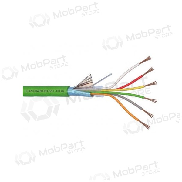 ELAN bezhalogenový, stíněný ochranný kabel 6x0.22 (zelený)